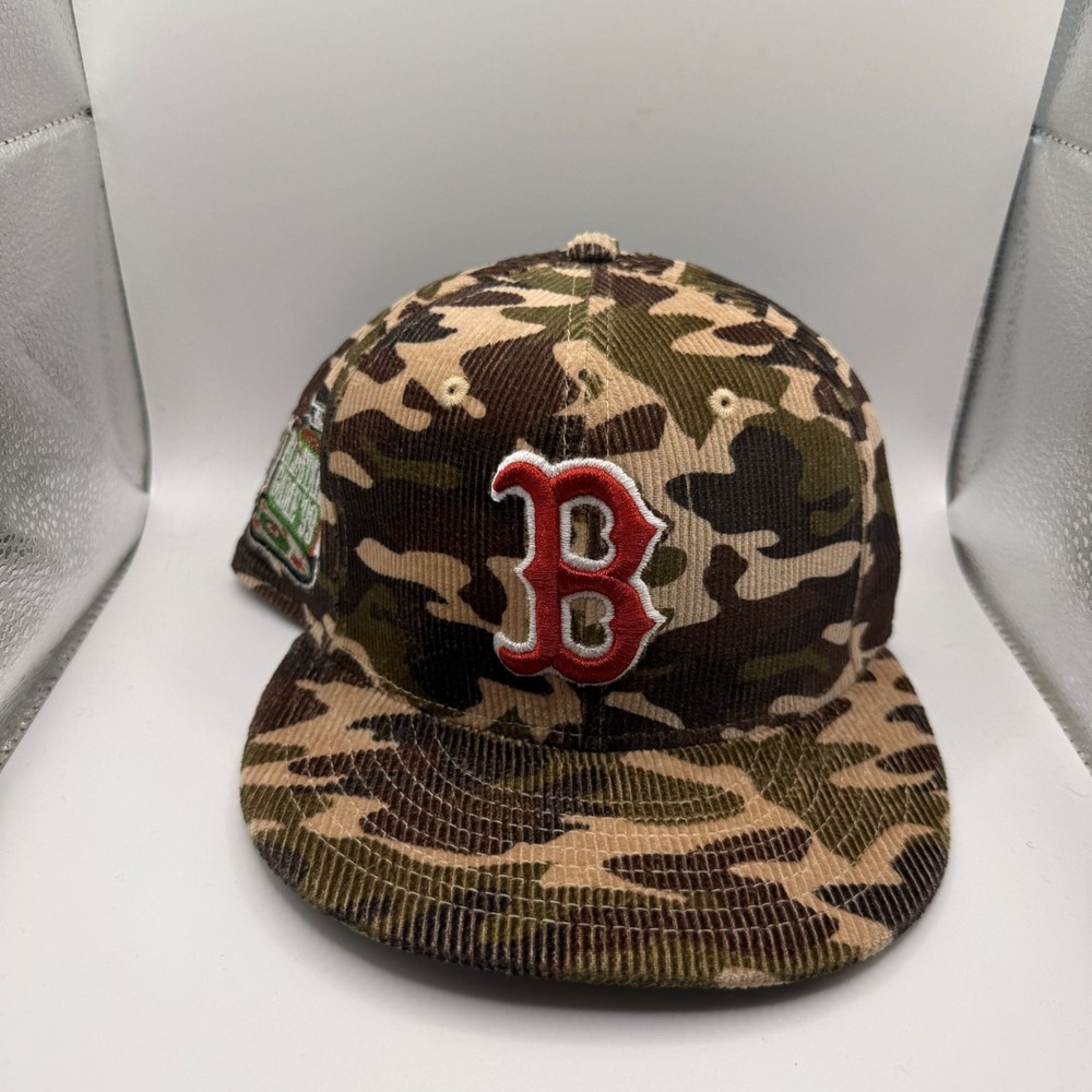 New‎ Era 59Fifty Boston Red Sox 1999 All-Star Camo Corduroy Fitted Hat Size 7